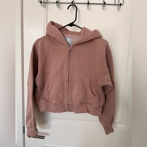 Aritzia TNA Cozy AF boxy cropped hoodie